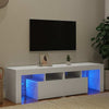 Weißes TV-Lowboard mit LED-Beleuchtung Grozdana 140x36,5x40cm