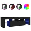 Schwarzer TV-Schrank mit LED-Beleuchtung Grozdana 140x36,5x40cm