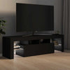 Schwarzer TV-Schrank mit LED-Beleuchtung Grozdana 140x36,5x40cm