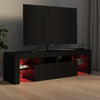 Schwarzer TV-Schrank mit LED-Beleuchtung Grozdana 140x36,5x40cm