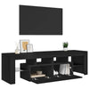 Schwarzer TV-Schrank mit LED-Beleuchtung Grozdana 140x36,5x40cm