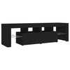 Schwarzer TV-Schrank mit LED-Beleuchtung Grozdana 140x36,5x40cm