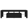 Schwarzer TV-Schrank mit LED-Beleuchtung Grozdana 140x36,5x40cm