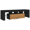 Schwarzer TV-Schrank mit LED-Beleuchtung Grozdana 140x36,5x40cm