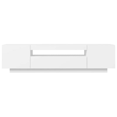 Valkoinen tv-taso led-valoilla Filantropia 160x35x40cm
