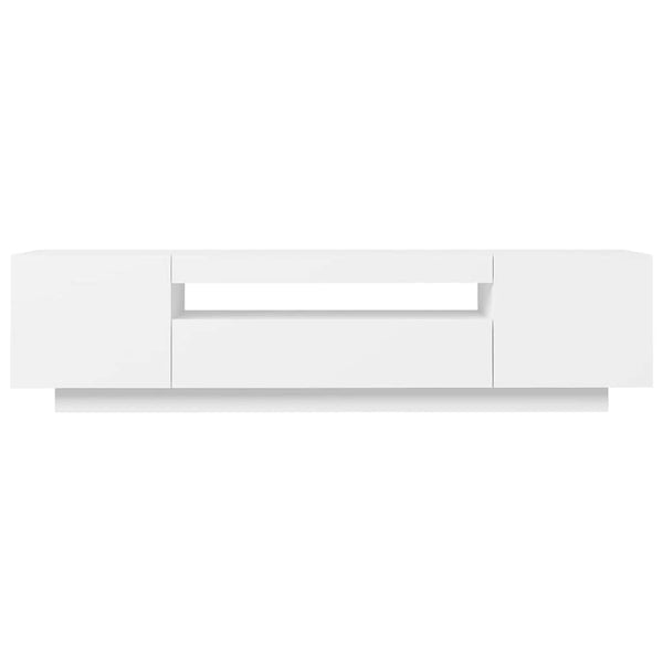 Valkoinen tv-taso led-valoilla Filantropia 160x35x40cm