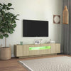 Sonoma tammi tv-taso led-valoilla Filantropia 160x35x40cm