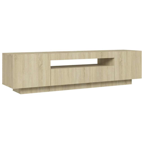 Sonoma tammi tv-taso led-valoilla Filantropia 160x35x40cm