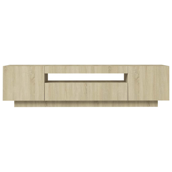 Sonoma tammi tv-taso led-valoilla Filantropia 160x35x40cm