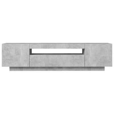 Betoninharmaa tv-taso led-valoilla Filantropia 160x35x40cm