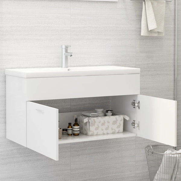 Weißer Waschbeckenunterschrank Marciano 90x38,5x46cm (Holz)