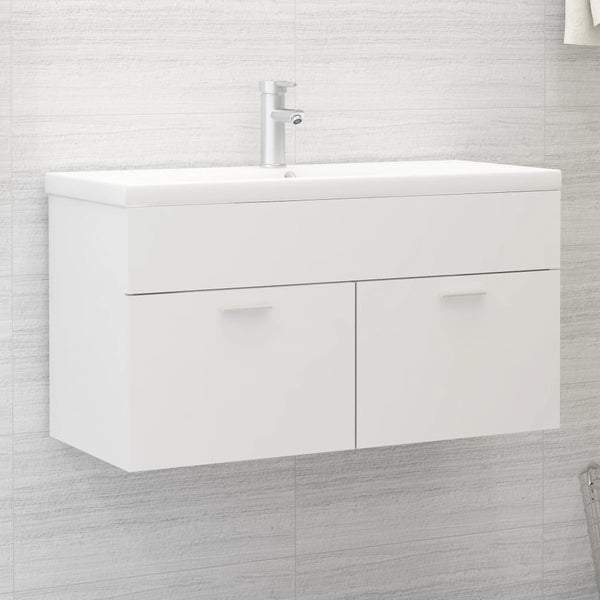 Weißer Waschbeckenunterschrank Marciano 90x38,5x46cm (Holz)