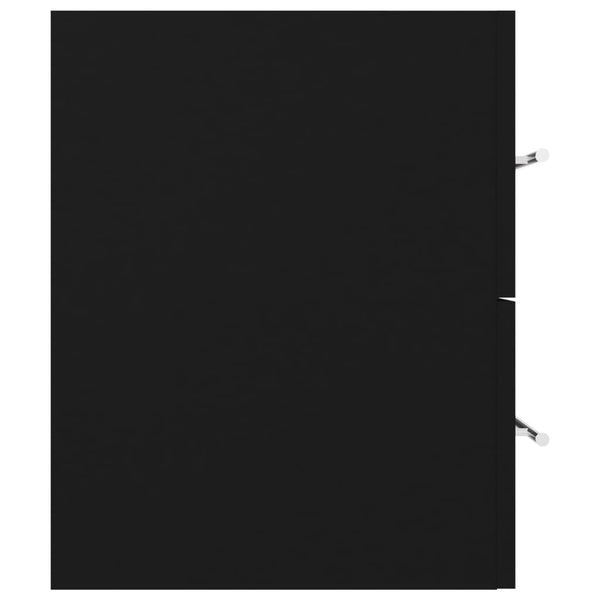 Schwarzer Waschtischunterschrank Sydnee 100x38,5x48cm (Holz)