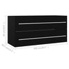 Schwarzer Waschtischunterschrank Sydnee 100x38,5x48cm (Holz)
