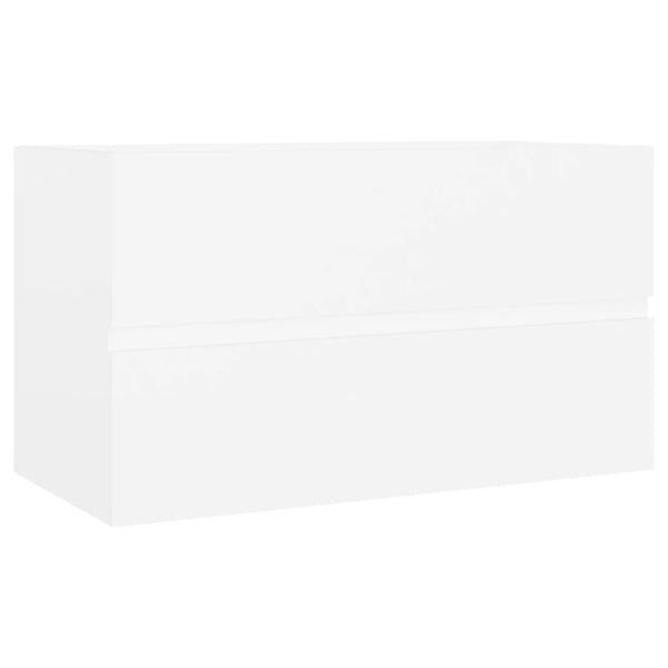 Weißer Waschbeckenunterschrank Portaru 80x38,5x45cm (Holz)
