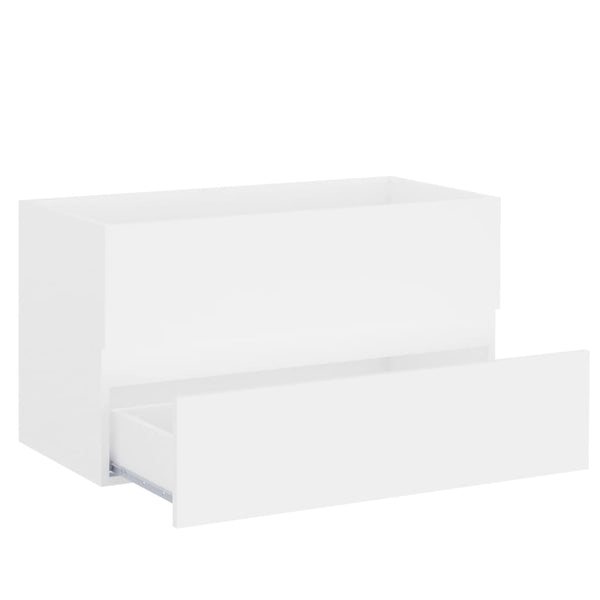 Weißer Waschbeckenunterschrank Portaru 80x38,5x45cm (Holz)