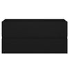 Schwarzer Waschbeckenunterschrank Portaru 90x38,5x45cm (Holz)
