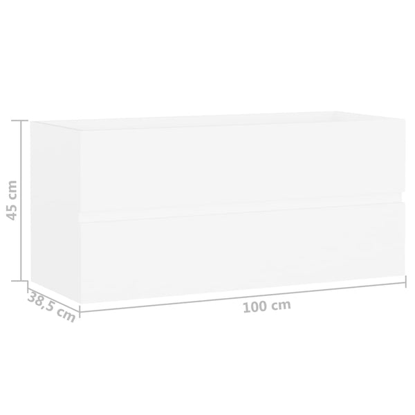 Waschtischunterschrank Portaru 100x38,5x45cm (Holz)