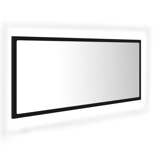 Schwarzer LED-Badezimmerspiegel Destiny 100x8,5x37cm (Acryl)