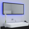 Schwarzer LED-Badezimmerspiegel Destiny 100x8,5x37cm (Acryl)