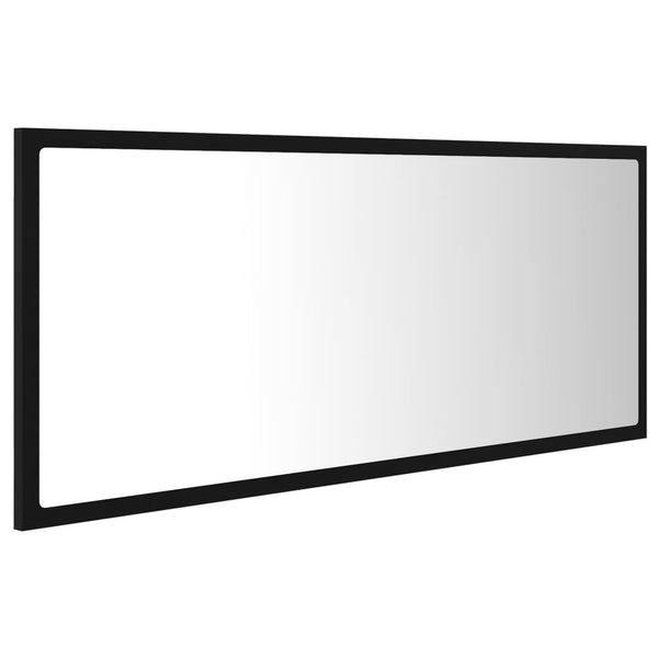 Schwarzer LED-Badezimmerspiegel Destiny 100x8,5x37cm (Acryl)