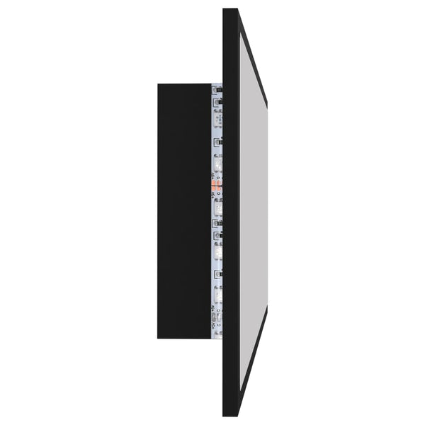 Schwarzer LED-Badezimmerspiegel Destiny 100x8,5x37cm (Acryl)