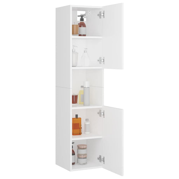 Schwarzer Badezimmerschrank Anghil 30x30x130cm (Holz)