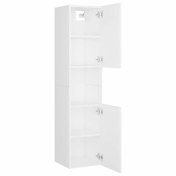 Schwarzer Badezimmerschrank Anghil 30x30x130cm (Holz)