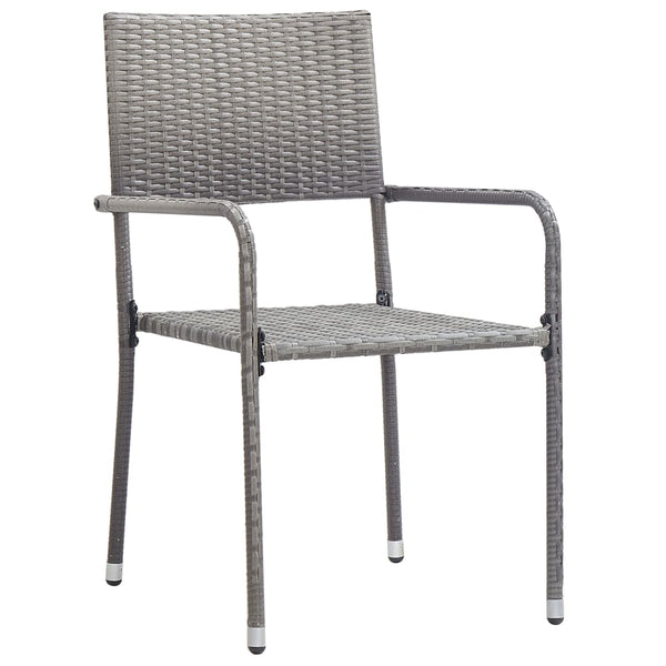 Anthrazit/graue Gartensitzgruppe Toadere, 3-teilig (Polyrattan)