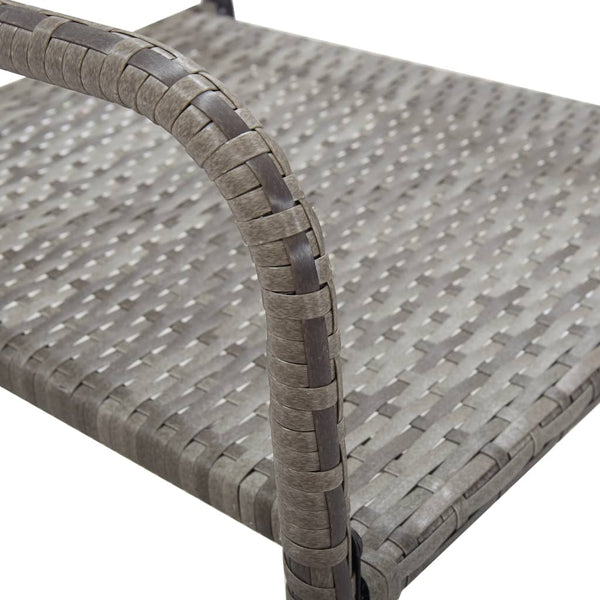 Anthrazit/graue Gartensitzgruppe Toadere, 3-teilig (Polyrattan)