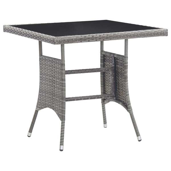 Anthrazit/graue Gartensitzgruppe Toadere, 3-teilig (Polyrattan)