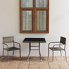 Anthrazit/graue Gartensitzgruppe Toadere, 3-teilig (Polyrattan)