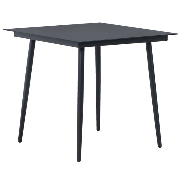 Schwarze Essgruppe Bretotean, 3-teilig (PVC-Rattan)