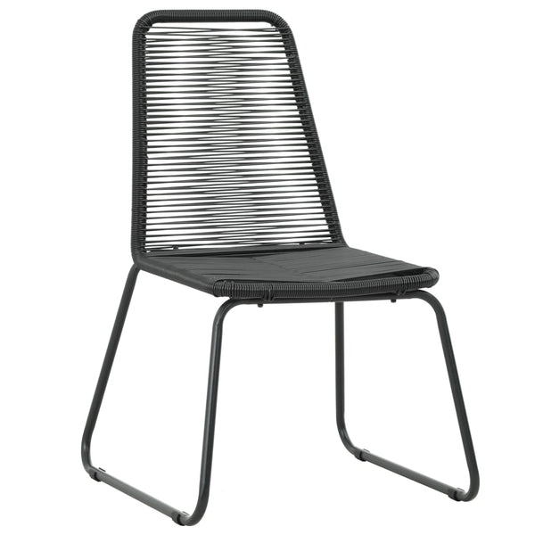 Schwarze Essgruppe Bretotean, 3-teilig (PVC-Rattan)