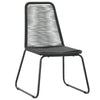 Schwarzes Garten-Essgruppe Ludmil, 3-teilig (PVC-Rattan)