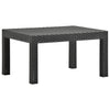 Gartentisch Anthrazit Hildica 58x58x41cm (PP Rattan)
