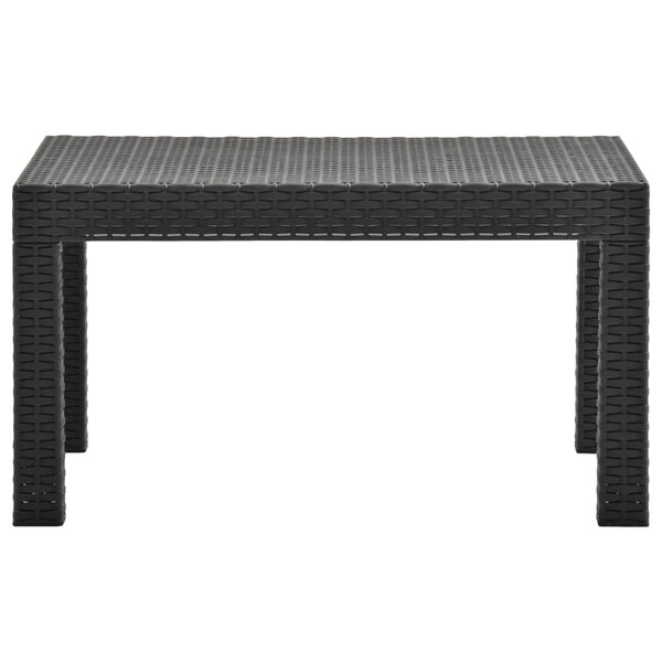 Gartentisch Anthrazit Hildica 58x58x41cm (PP Rattan)