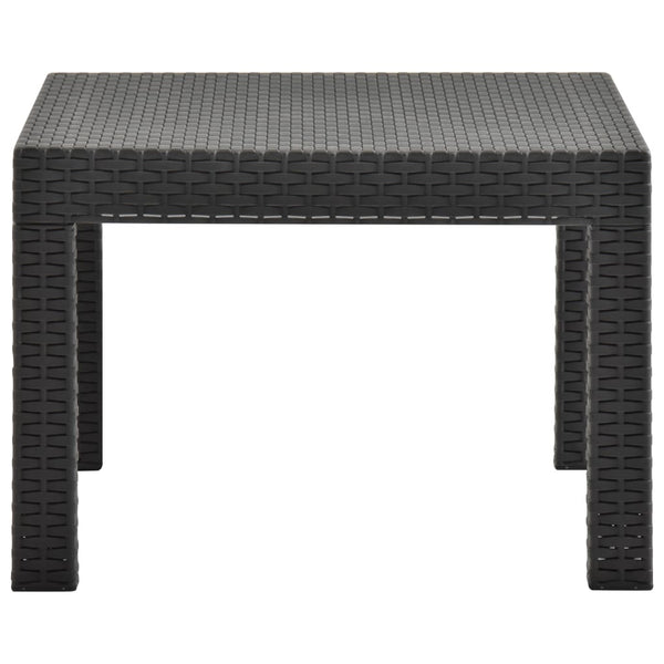 Gartentisch Anthrazit Hildica 58x58x41cm (PP Rattan)