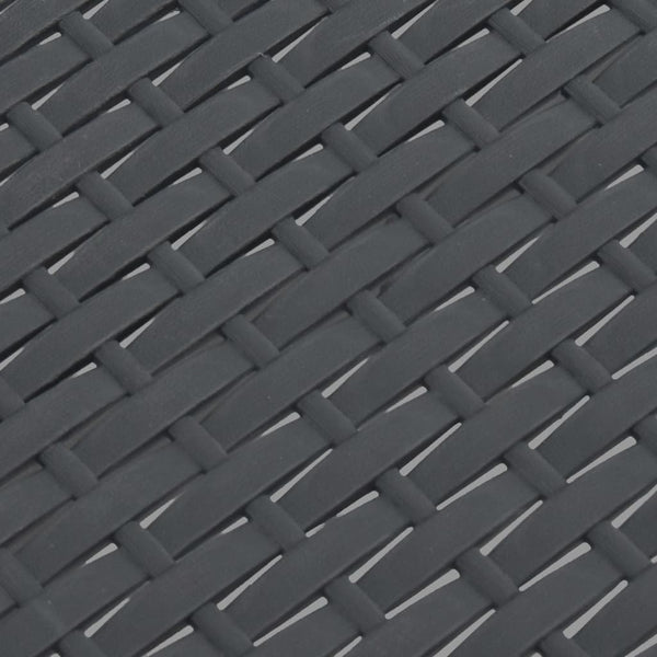 Gartentisch Anthrazit Hildica 58x58x41cm (PP Rattan)