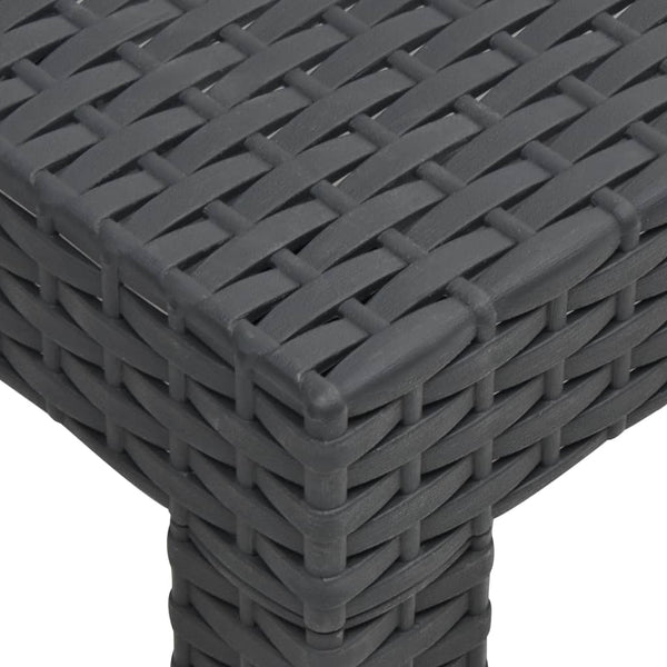 Gartentisch Anthrazit Hildica 58x58x41cm (PP Rattan)