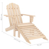 Adirondack-Gartenstuhl mit Hocker Decsuk (Fichte)