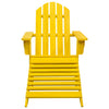 Gelber Adirondack-Gartenstuhl mit Hocker Decsuk (sechs)