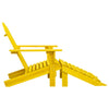 Gelber Adirondack-Gartenstuhl mit Hocker Decsuk (sechs)
