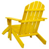 Gelber Adirondack-Gartenstuhl mit Hocker Decsuk (sechs)