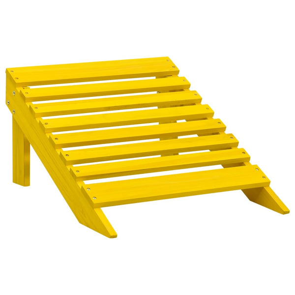 Gelber Adirondack-Gartenstuhl mit Hocker Decsuk (sechs)