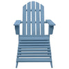 Blauer Adirondack-Gartenstuhl mit Hocker Decsuk (Fichte)