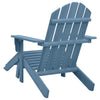 Blauer Adirondack-Gartenstuhl mit Hocker Decsuk (Fichte)