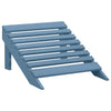 Blauer Adirondack-Gartenstuhl mit Hocker Decsuk (Fichte)