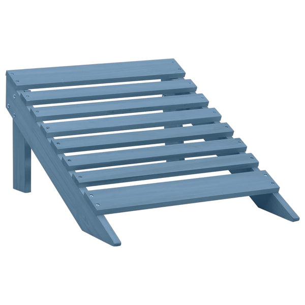 Blauer Adirondack-Gartenstuhl mit Hocker Decsuk (Fichte)
