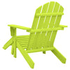 Grüner Adirondack-Gartenstuhl mit Hocker Decsuk Vollholz Fichte